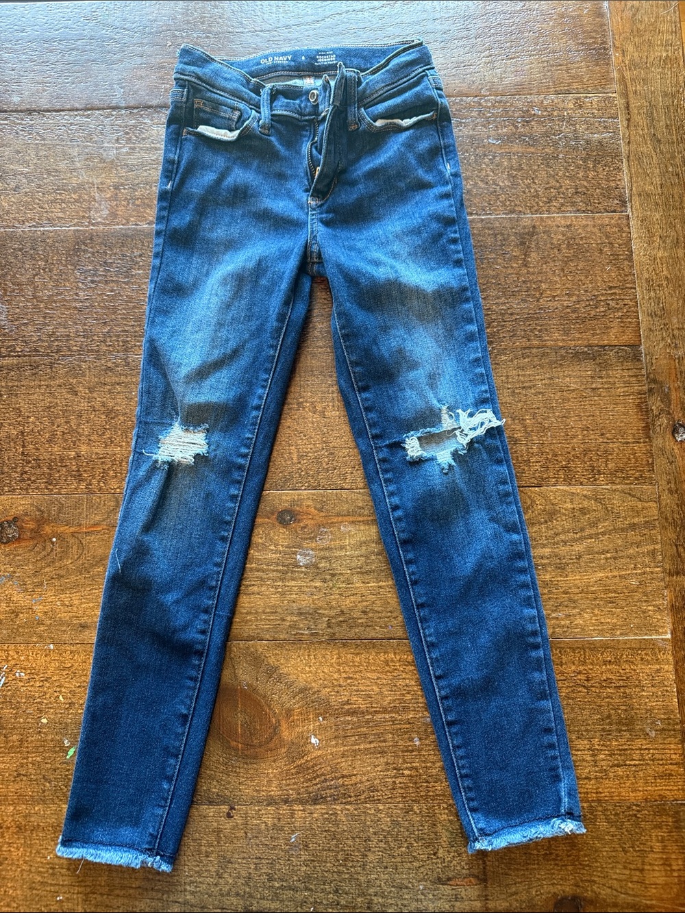 Old Navy Blue Ripped Skinny Jeans - Girl’s